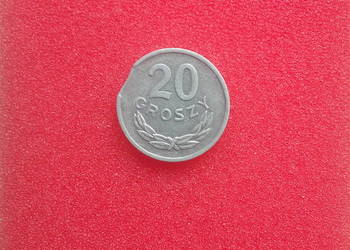 Moneta 20 gr. destrukt 1976 r.