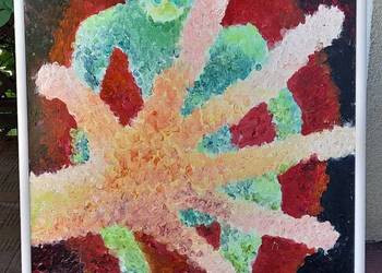 Abstrakcja, obraz olejny, płótno