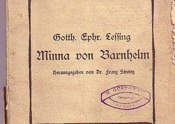 (535) MINNA VON BARNHELM ODER: DAS SOLDATENGLUCT; VERLAG VON KARL BRAESER WIEN OKOŁO 1915 ROKU