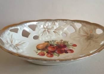 Patera Ażurowa Porcelana Śląsk Silesia Parowa Patera Ażurowa Porcelana Śląsk Silesia Parowa