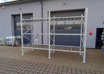 Regał magazynowy półkowy H200cm głębokość 135,5cm hala warsztat garaż