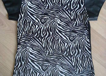 Bluzka zebra, skórzane rękawki Troll
