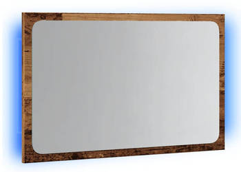 Lustro łazienkowe z LED stare drewno 60x85x38 cm WM-856265