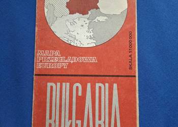 Bułgaria mapa przeglądowa Europy 1: 1000 000