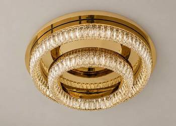 Plafon kryształowy złoty glamour nowoczesny 65cm