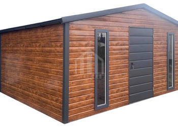 Schowek domek ogrodowy 4x3m drzwi okno drewnopodobny dwuspadowy rynny SO181