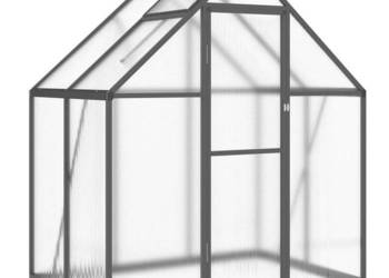 vidaXL Szklarnia z ramą podstawy, antracyt, 169x114x195 cm(SKU:4005824)