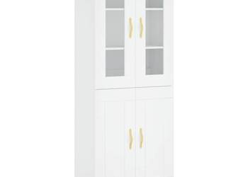 vidaXL Witrynka, biała, 69,5x34x180 cm(SKU:3198321)