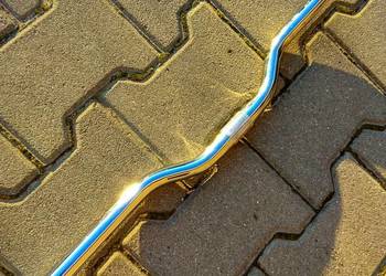 Kierownica do roweru chromowana stal połysk gięta retro vintage 25,4\620mm