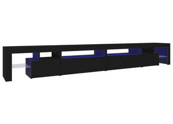 Szafka pod TV z oświetleniem LED czarna 290x365x40 cm WM-3152803