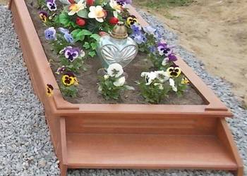 Zabudowa grobu, obudowy drewniane z montażem, Cmentarz Wrocław, Osobowicka