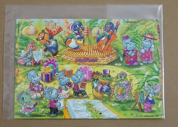 Stare Puzzle Kinder Surprise Ferrero 1999 – Komplet 4w1 Happy Hippos Pingo