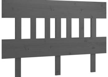 Wezgłowie łóżka szare 1635x3x81 cm lite drewno sosnowe WM-819132