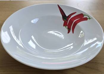 BIAŁY PORCELANOWY GŁĘBOKI TALERZ DO ZUPY SAŁATKI 27CM