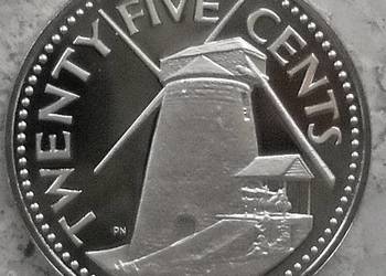 BARBADOS-TWENTY FIVE CENTS-1973 r (MŁYN)