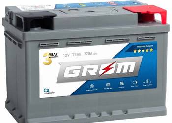 Akumulator 74Ah 680A GROM Premium niski