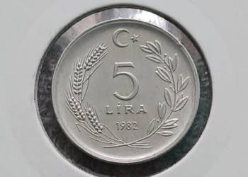 5 Lira Turcja 1982 r. UNC