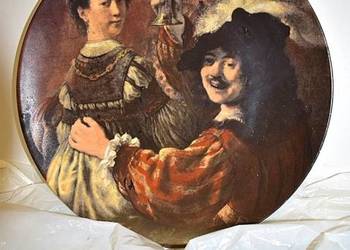 Rembrandt i Saskia, talerz kolekcjonerski .Bavaria