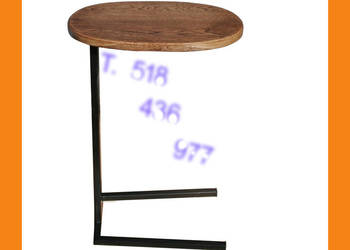 mały stolik dębowy na metalowych nogach praktyczny wygodny PRODUCENT