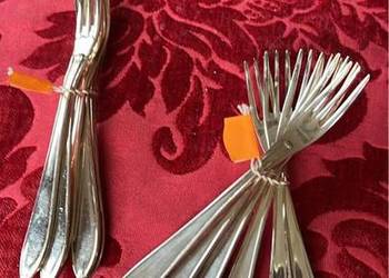 Platerowe widelczyki. Do zakąsek. Sygnowane- punce.