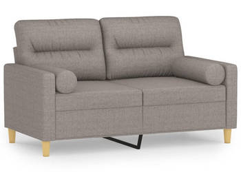 2-osobowa sofa z poduszkami taupe 120 cm tkanina WM-3200820
