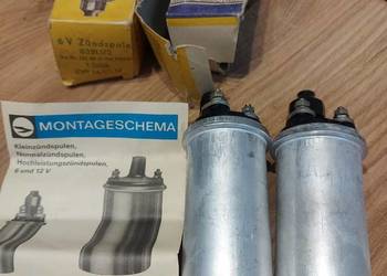 Nowa Cewka zapłonowa butelkowa 6v Trabant , Simson , WSK