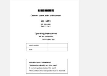 Liebherr LR1350 instrukcja obsługi DTR, serwisowa PL