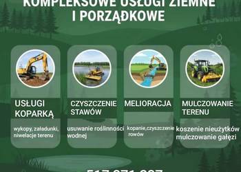 Usługi koparką gąsienicową, amfibie, kosiarki bijakowe