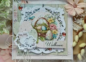 KARTKA ŚWIĄTECZNA, HANDMADE, WIELKANOC