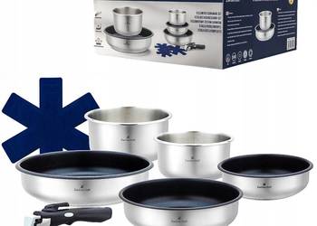 199 zł ZESTAW GARNKÓW STALOWYCH 9 ELEMENTÓW ZWILLENTOFF  odpinaną rączką