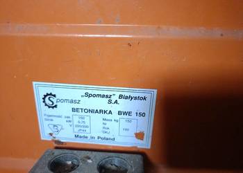 Betoniarka BWE 150 ,,Spomasz" Białystok S.A.