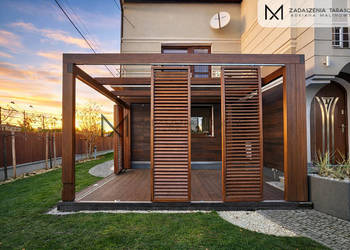 Zadaszenie z żaluzjami | Drewno BSH | Producent