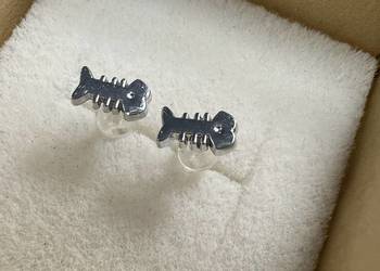 Kolczyki - srebrne szkielet ryby / szkielety ryb Kolczyki - srebrne szkielet ryby / szkielety ryb