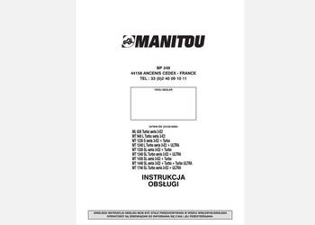 Manitou ML 635 turbo, MT 940 L, 1235, 1240 instrukcja DTR