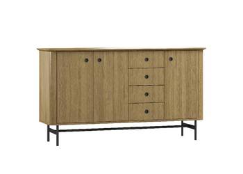 Duża komoda SMART kolor dąb naturalny/czarny