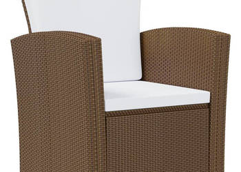 8-cz. zestaw wypoczynkowy do ogrodu poduszki rattan PE brąz WM-3095943