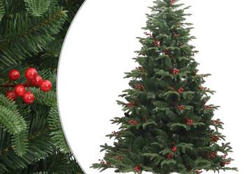 vidaXL Sztuczna choinka zawiasowa z szyszkami i jagodami(SKU:358376)