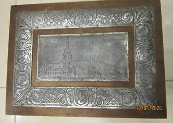 Stylowa szkatułka rękodzieło z PRL Antyk