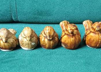 Ceramiczne figurki ptaków PRL