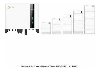Zestaw Solis 5 kW + Dyness Tower PRO TP19 19,2 kWh