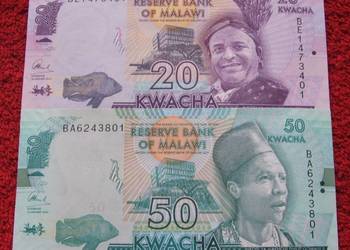 MALAWI Kolekcjonerskie Banknoty - 2 sztuki UNC