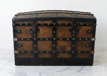 Autentyk  Kufer podróżny Antyk 176 lat  / XIX wiek Mebel Unikat
