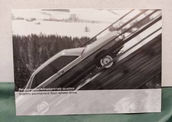 Pocztówka widokówka Audi quattro permanent four-wheel drive
