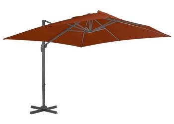 vidaXL Parasol wiszący z aluminiowym słupkiem, 300x300 cm(SKU:312316)