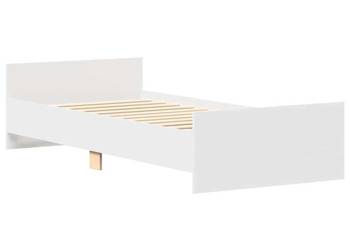 vidaXL Rama łóżka, biała, 90x200 cm, materiał drewnopochodny(SKU:835925)