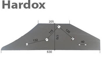 Płoza krótka HARDOX 073600/P części do pługa KVERNELAND