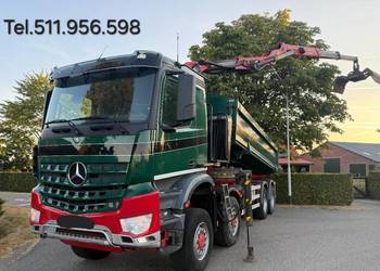 Mercedes 4142 wywrotka 8x8 z dzwigiem