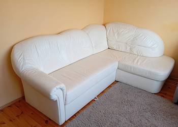 Narożnik skórzany z fotelem