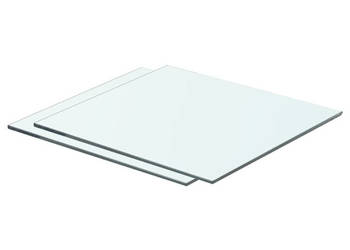 Półki 2 szt. panel z przezroczystego szkła 40 x 30 cm WM-3051556