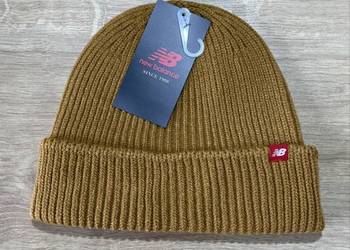 Czapka zimowa New Balance jesienna unisex musztardowa wełniana winter